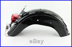 06 Harley Softail VIVID BLACK Rear Back Fender Brake Light Turn Signal Assembly