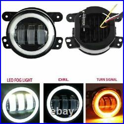 10X DOT LED Headlights+Fog Lights+Turn Signal+Fender Lamp+Tail light For Jeep JK