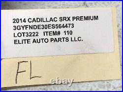 13-16 Cadillac Srx Front Left Turn Signal Left Side Marker Fender Trim Lot3222