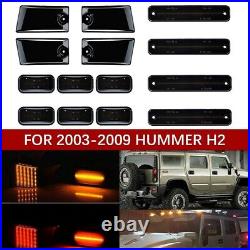 14X LED Roof Side Light+Fender Turn Signal Lamp For Hummer H2 03-09 H2 SUT 05-09