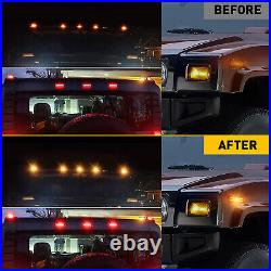 14X LED Roof Side Light+fender Turn Signal Lamp For Hummer H2 03-09 H2 SUT 05-09