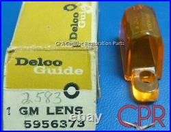 1965 Cadillac Front Fender Turn Signal Indicator Lamp Lens NOS 5956373