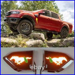 2016-2021 For Ford Ranger Carbon Fiber Turn Signal LED Fender Lamp Side Marker