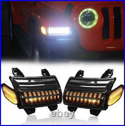 2018-2020 Jeep Wrangler JL LED Fender Lights Turn Signal DRL Lamps