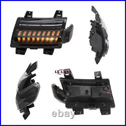 2PC Smoked Front LED Fender DRL Turn Signal Lights for Jeep Wrangler Rubicon 18+