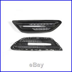 2PCS Carbon Fender Gills Vents Turn Signal Cover For BMW F10 M5 Saloon 12-17