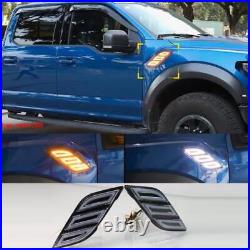 2X LED Fender Daytime Running Lights/Turn Signals For Ford F150 Raptor 2017-2019