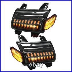 2X Plug and Play white&amber with flash Newest Fender LED Turn Signal Light Lamp