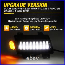 2x LED Fender Lights Side Mark/Turn Signal For Jeep Wrangler JL Sahara 2018-2022