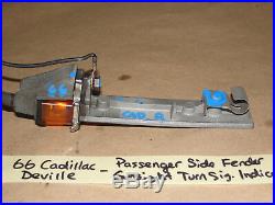 66 Cadillac Deville RIGHT PASS TOP FENDER GUNSIGHT TURN SIGNAL INDICATOR TESTED