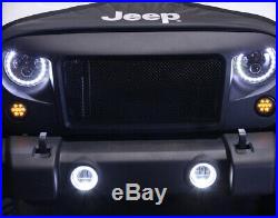 7'' LED Halo Headlights Fog Turn Signal Fender Tail Lights for Jeep Wrangler JK