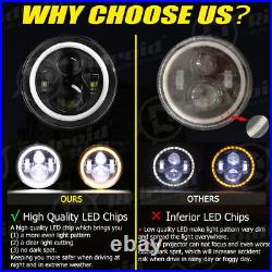 7 LED Headlight +4 Fog Halo Light+Turn Signal+Fender Kit for Jeep Wrangler JK