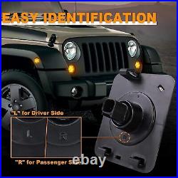 7 LED Headlight +4 Fog Halo Light+Turn Signal+Fender Kit for Jeep Wrangler JK