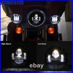 7 LED Headlight 4 Fog Light Turn Signal Fender Lamp For Jeep Wrangler 07-18 JK