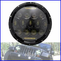 7 LED Headlight 4 Fog Light Turn Signal Fender Side For 07-16 JK Jeep Wrangler