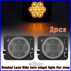 7 LED Headlight Turn Signal Fender Fog Light Lamp for 2007-17 Jeep JK Wrangler