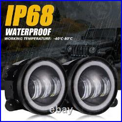 7 LED Headlight + Turn Signal + Fog Light Fender Kit For Jeep Wrangler JK 07-17