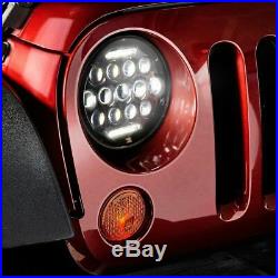 7 LED Headlight + Turn Signal + Front Fender Lights For Jeep Wrangler JK 07-17