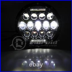 7 LED Headlights+Fog Lights+Turn Signal+Fender Lamp Combo For Jeep Wrangler JK
