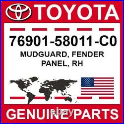 76901-58011-C0 Toyota OEM Genuine MUDGUARD, FENDER PANEL, RH