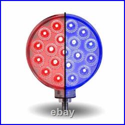 Amber / Red Turn Signal & Marker To Blue Auxiliary Led Double Face Fender Light
