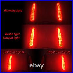 Black Rear Fender Fascia LED Red Turn Signal Light Fit For Harley Touring Glide