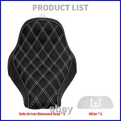 Black Solo Driver Rider Seat Rear Short Fender with Turn Signal Brake LED Light