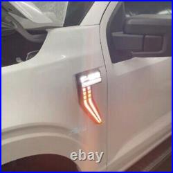 Car Fender LED Side Light Scanning DRL Streamer Turn Signals for Ford F-150 2021