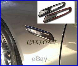 Carbon Fiber BMW F10 4D Side Front Fender Turn Signal Light Trim Cover 528i 535i