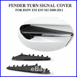 Carbon Side Marker Light Cover Fender Turn Signal Cover For BMW E92 E93 M3 08-11