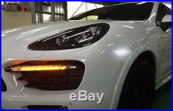 Clear Lens Amber/White Switchback LED Side Marker Lamp For 11-14 Porsche Cayenne