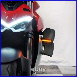 DUCATI STREETFIGHTER V4 V2 INTEGRATED FRONT TURN SIGNALS PLUG and PLAY NRC