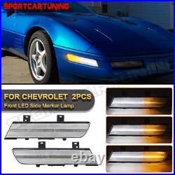 Dynamic LED Side Marker Turn Signal Lights For 1991-1996 Chevrolet Corvette C4