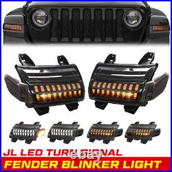 Fender Blinker Sequential Turn Signal Light For Jeep Wrangler JL JLU Rubicon 18+