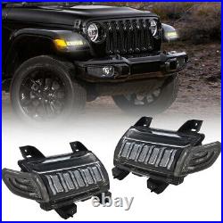 Fender LED Sequential Turn Signal Lights for Jeep Wrangler JL JLU Sahara 2018-22