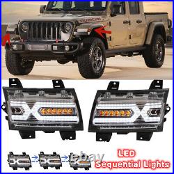 Fender Turn Signal Lights For 2018-2024 Jeep Wrangler JL/20-24 Jeep Gladiator JT