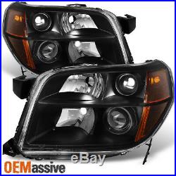 Fit 06-08 Honda Pilot Black Bezel Projector Headlights Headlamps Replacement