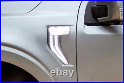 Fit For Ford F-150 2021-2022 Turn Signal Side Marker Light Fender Light 2PCS LED