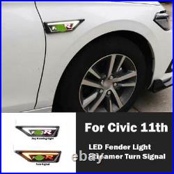 Fit For Honda Civic 11th 2022 Up LED Fender Light Lamp Streamer Turn Signal 2PCS