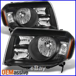 Fits 09-11 Pilot SUV Black Bezel Headlights Front Lamps Replacement Left + Right