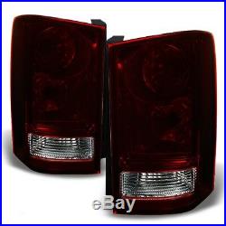 Fits 2009-2013 Honda Pilot Dark Red Taillights Replacement Left + Right Pair Set
