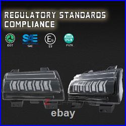 Fits 2018-2022 Jeep Wrangler JL Smoked LED Sequential Turn Signal Fender Lights