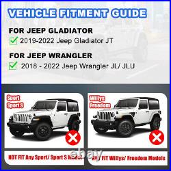 For 18-21 Jeep Wrangler JL Gladiator JT LED Sequential Turn Signal Fender Lights