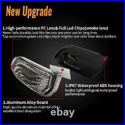 For 2018-2022 Jeep Wrangler JL Smoked LED Sequential Turn Signal Fender Lights