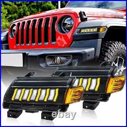 For 2018-2022 Jeep Wrangler JL Turn Signal Lights Fender Sequential Replace LED