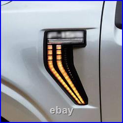 For 2021-2022 Ford F150 Fender Vent Side Maker Light DRL Turn Signal Lamp