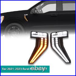 For 2021-2022 Ford F150 XL Fender Vent Side Maker Light DRL Turn Signal Lamp