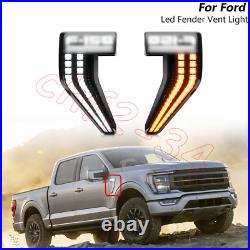 For 21- Ford F-150 Switchback LED Dynamic DRL Fender Side Vent Turn Signal Light