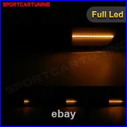 For 91-96 Chevrolet Corvette C4 Dynamic LED Side Marker Turn Signal Light Smoked