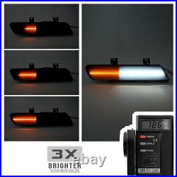 For 91-96 Chevrolet Corvette C4 Dynamic LED Side Marker Turn Signal Light Smoked